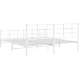 vidaXL Metalni okvir kreveta uzglavlje i podnožje bijeli 183x213 cm | shoptok.hr