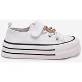 Boto Girls Sneakers With Teddy Bear White Solena | shoptok.hr