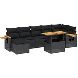  The Living Store Vrtna sedežna garnitura 8-delna z blazinami črn poli ratan - Vrtna Sedežna Garniture, (21446869) | Shoptok.si