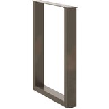 vidaXL Noge za blagovaonski stol U-oblik 2 kom Prirodni čelik 70 x (72-73) cm Čelik | shoptok.hr