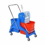 kolica za čišćenje podova sa cediljkom/pvc ram - 2 x 18 litara