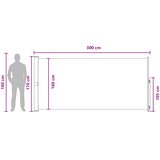  Retraktabilna bočna tende Bež 300 x 170 cm Poliester | shoptok.hr