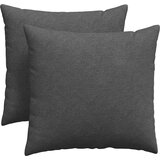 vidaXL Blazine za kavč 2 pcs Temno siva 45 x 45 cm Žametna tkanina | Shoptok.si