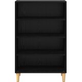 vidaXL Strani šal s polico Črni hrast 57 x 35 x 90 cm Konstruiran les | Shoptok.si