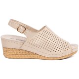 GOODIN Gold wedge sandals Cene