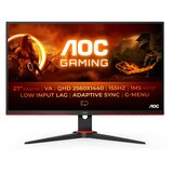 AOC GAMING Q27G2E/BK - G2 seriesled monitor gaming 27&quot; 2560 x 1440 qhd @ 155 hz va 250 cd/m² 3000:1 1 ms 2xHDMI displayport black red - Q27G2E/BK Cene