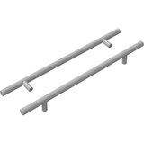 Drška za ormar 2 pcs Srebrno 300 mm Nehrđajući čelik | shoptok.hr