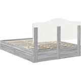 vidaXL Konstrukcija postelje Siva Sonoma 140 x 200 cm Konstruiran les | Shoptok.si