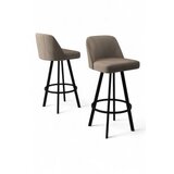 Hanah home set barskih stolica (6 komada) atex cappuccino black Cene