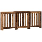 vidaXL Pokrov za radiator starinski les 205x21,5x83,5cm inženirski les | Shoptok.si