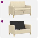 SOFA s pohranom Krem 122 x 78 x 87 cm Poliester | shoptok.hr