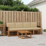  Set vanjskih sofa s jastukom 4 pcs Prirodna | Eponuda.ba
