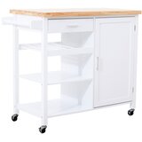 Premier Housewares Kolica za posluživanje na kotačima od masivnog kaučuka 48x105 cm Frankfurt – Cijene