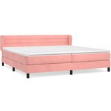 vidaXL Box spring postelja z vzmetnico roza 200x200 cm žamet, (20893307) Cene