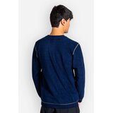 Reell Coverstitch Crewneck Pulover indigo | Shoptok.si