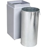 Probbax Koš za odpadke, jeklo, samogasilen, prostornina 42 l, ŠxVxG 350 x 760 x 350 mm, srebrno sive barve | Shoptok.si
