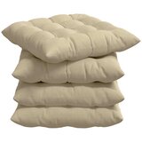  Jastučići za sjedenje 4 pcs Krema 40 x 40 x 6 cm Mikrofibra | Eponuda.com