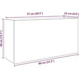 vidaXL Kupaonski zidni ormarić sivi Sonoma 80x25x40 cm izrađeno drvo | shoptok.hr
