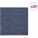  Tepih pločica Prugasta Plava 50 x 50 cm 20 pcs PP i bitumen | shoptok.hr