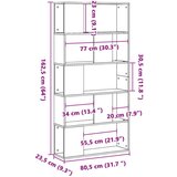 vidaXL Knjižna omara 5-nadstropna bela 80,5x23,5x162,5 cm inž. les | Shoptok.si