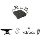 Dabel čep za bravarsku kutiju ČP21 Crna 20x20mm (4kom) DBP1 Cene