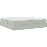  Krevet s madracem i skladištem Svijetlo siva 200 x 200 cm | shoptok.hr