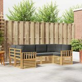  Set vanjskih sofa 5 pcs Bijela i Antracit 245 x 128,5 x 73 cm | shoptok.hr