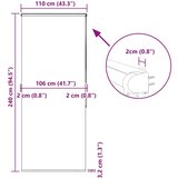 Rolo zavjesa za tuš s kazetom 110x240 cm širina tkanine 106 cm | shoptok.hr