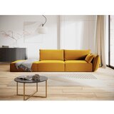 Mazzini Sofas Gorčično rumena žametna sedežna garnitura desni kot 264 cm Vanda – | Shoptok.si