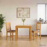 Blagovaonski set 3 kom. Siva Čvrsto Hrastovo Drvo | shoptok.hr