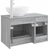  Set namještaja za kupaonicu 2 kom. Siva Sonoma 49,5 x 44,5 x 80 cm | shoptok.hr