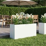  Vrtna saksija Bijela 120 x 40 x 60 cm Čelična vrata | shoptok.hr
