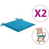 vidaXL jastuci za vrtne stolice 2 kom plavi 40 x 40 x 3 cm od tkanine Cijene