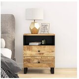  Nočna omarica 50x33x62 cm trmangov les in inženirski les | Shoptok.si