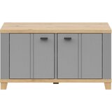 Hom`in garderobna klop siva, hrast artisan | Shoptok.si