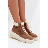 VINCEZA Suede Women's Snow Boots with Fur on Platform Cijene
