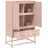 vidaXL Visoka komoda ružičasta 100,5x39x107 cm hladno valjani čelik | shoptok.hr