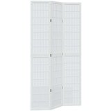vidaXL Paravan 3-delni bel trden les pavlovnije | Shoptok.si