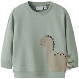 name it pulover DR 13246564 NBMNIXEN LS SWEAT BRU F zelena 68 | Shoptok.si