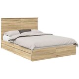  Postelja s shranjevanjem z vzglavjem Sonoma hrast 140 x 200 cm, (5000105814) | Shoptok.si