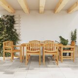 The Living Store Vrtna jedilna garnitura 7-delna trdna tikovina - Vrtna Jedilna Garnitura, (21476485) | Shoptok.si