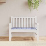  Jastuk za vrtnu klupu plavo-bijeli prugasti 100x50x4 cm tkanina | shoptok.hr