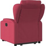  Naslonjač na podizanje od tkanine crvena boja vina | shoptok.hr