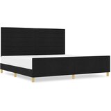  Črn Tkaninski Posteljni Okvir 200x200 cm, (22049219) | Shoptok.si