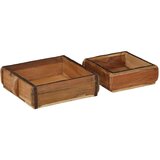  2-delni set pladnjev iz obnovljenega trdnega lesa | Shoptok.si