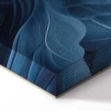  Slika - Abstract Ornaments Dark Blue Victorian Leaves 60x40 Akustična | shoptok.hr