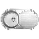 Inox sudoper s ocjeđivačem, lijevi, 79x44x18 cm