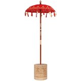  Suncobran s Postoljcem Crvena Smeđa 250 cm Pamuk drvo | shoptok.hr