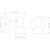 Globo 57917-1N - zidno spot svetlo mason 1xGU10/25W/230V crna/srebrna | Eponuda.com