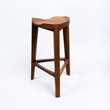 Meda_Furniture Drvena polubarska stolica Terca Orah Cene